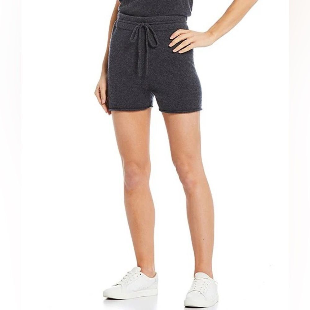 Antonio Melani Lindsay Cashmere High Rise Drawstring Shorts size M NWT Charcoal